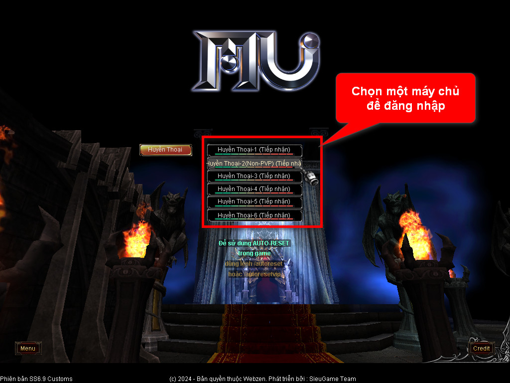 Chức năng chính của Game MU Vân Long Chức năng chính của Game MU Vân Long